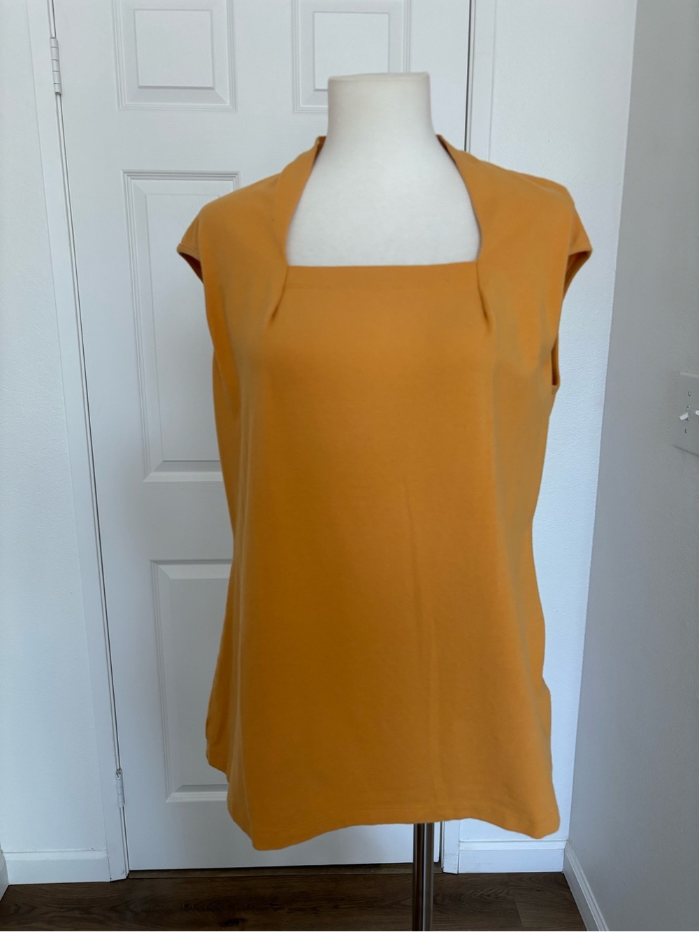 Coldwater Creek Square-Neck Mustard Tank Top